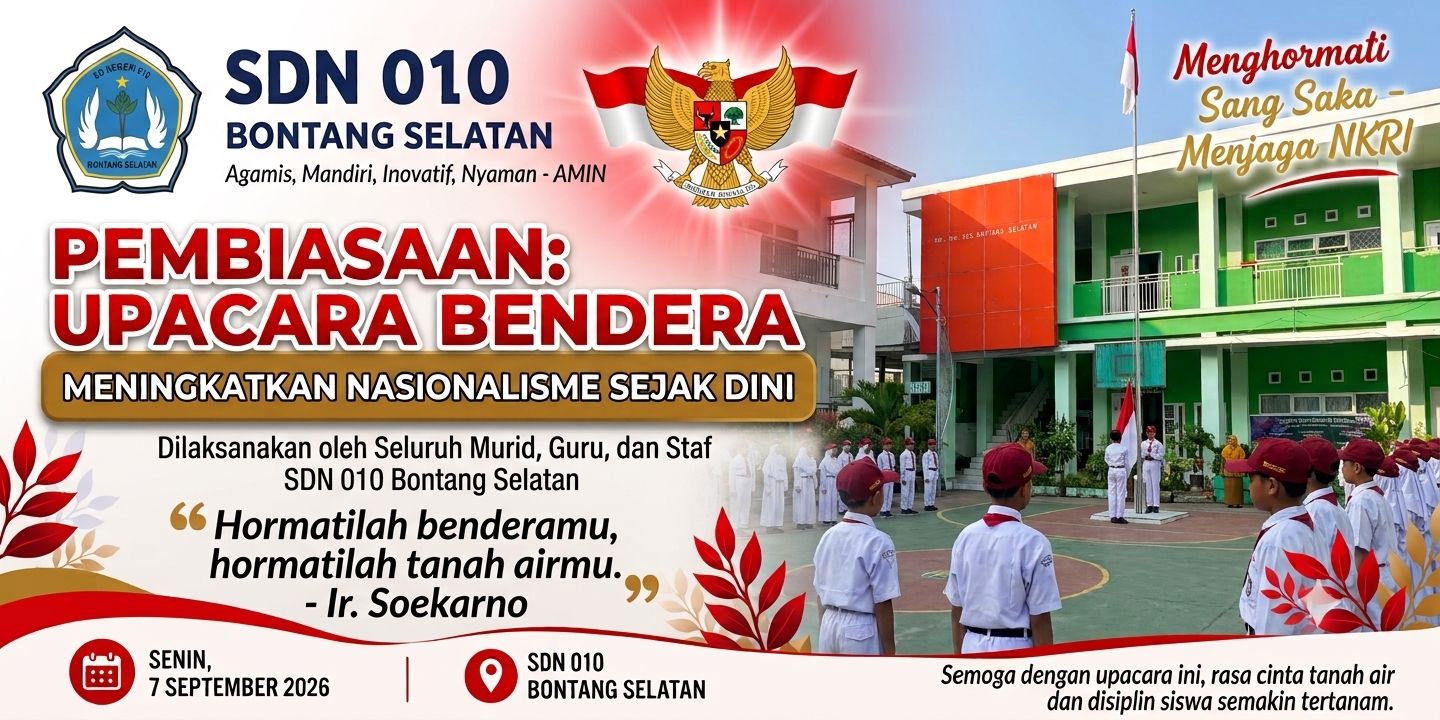 Menumbuhkan Jiwa Nasionalisme: Upacara Bendera SDN 010 Bontang Selatan Berlangsung Khidmat Bersama Petugas Kelas 5A